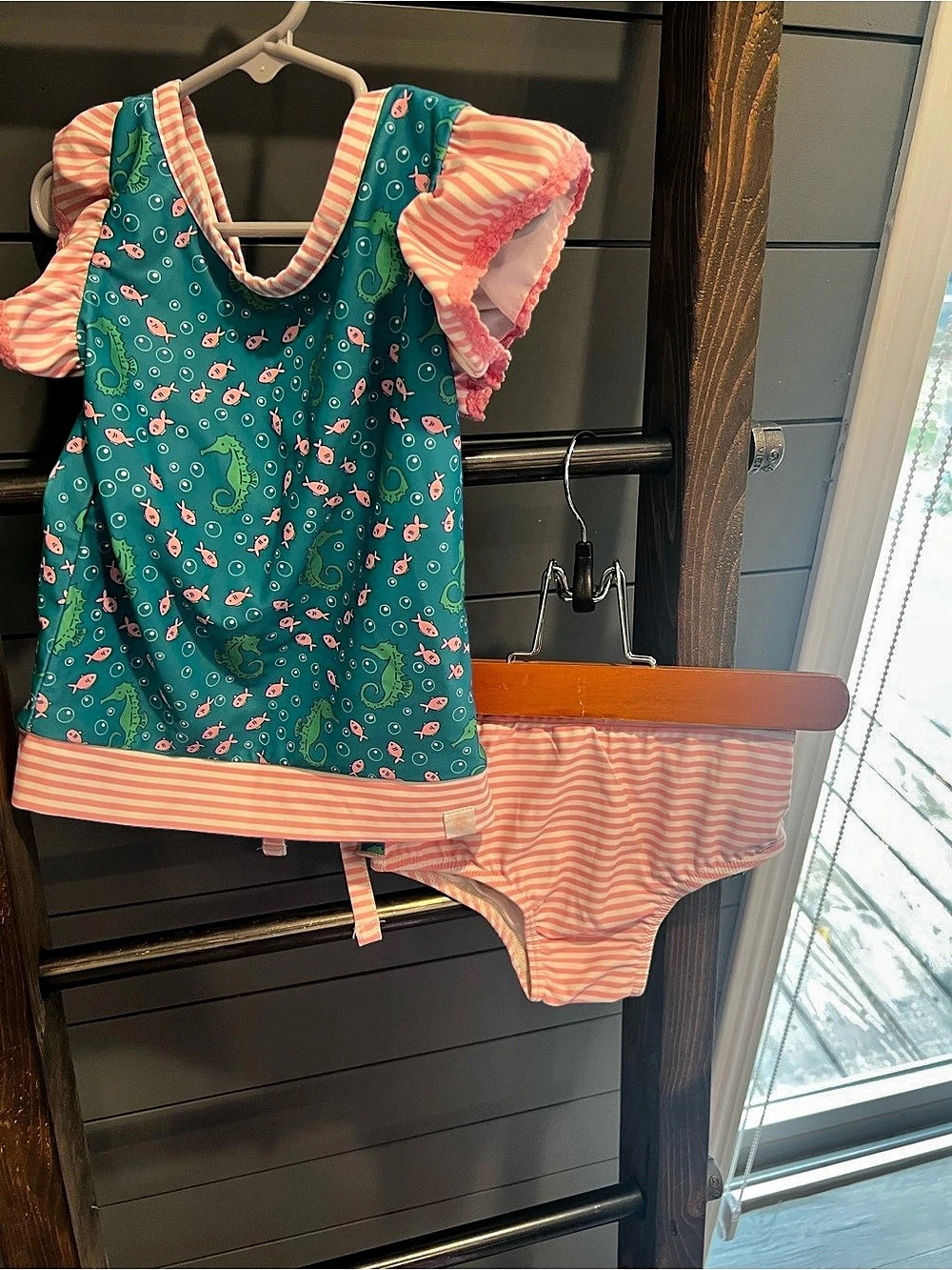 Sweet Honey Girls Size 5Y Floral Two-Piece Swimsuit